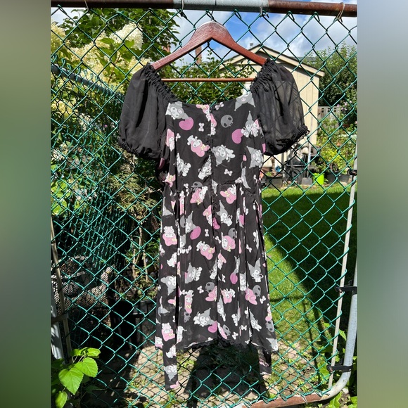 My Melody & Kuromi Lace-Up Chiffon Dress - Picture 2 of 6